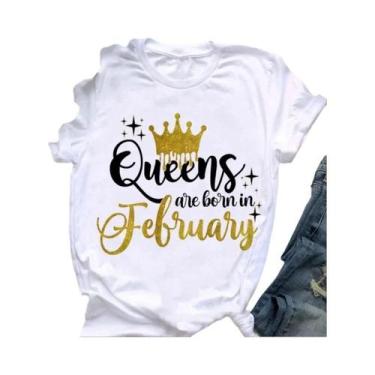 Imagem de Camiseta Feminina Golden Crown Queen - Estampa Gráfica - Presente de A