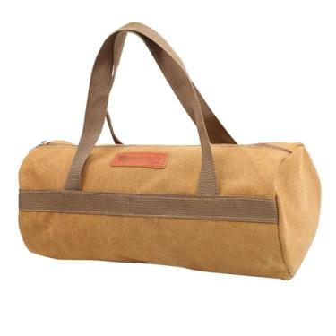 Imagem de menolana Bolsa de lona para suporte de estacas de barraca, bolsa para acessórios de acampamento, multiuso com alças para camping, mochila, viagem, casa