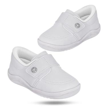 Imagem de Tênis Mocassim Baby Kidy Colors Equilíbrio Primeiros Passos, Branco, 2