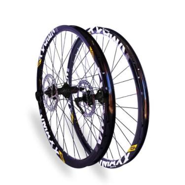 Imagem de Roda Montada 26 Vmaxx Preta Cubo Barulhento K7 HG Preto 36f (par) - VZ