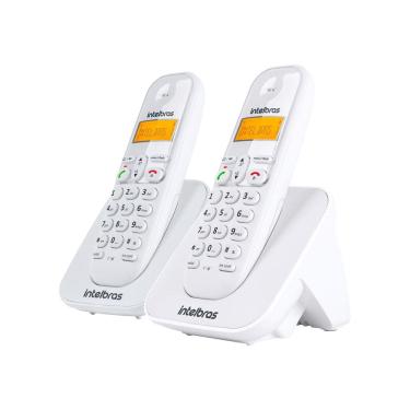 Imagem de Combo Telefone sem fio + Ramal Intelbras TS 3112 Branco