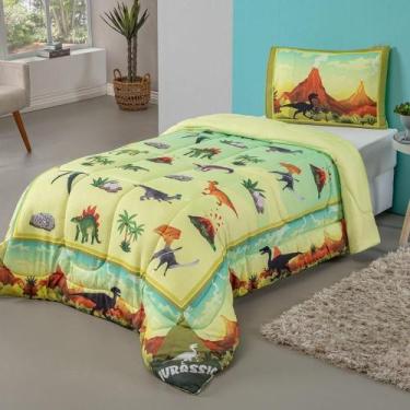 Imagem de Kit Edredom Plush Fofinho Infantil Dupla Face Dream 2 Peças Solteiro -