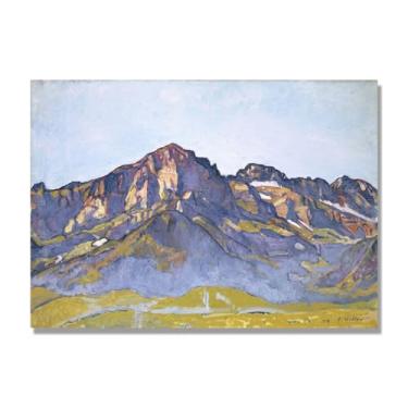 Imagem de Pinturas a óleo famosas, (paisagem 27) por Ferdinand Hodler, reprodução impressa em tela, arte de cenário para decoração de sala de estar. Somente tela 30x42cm-11,8x16,5 pol