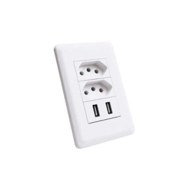 Imagem de Carregador Turbo Tomada Parede 2 Usb 2a 5v Bivolt - COIBEU