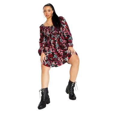Imagem de Vestido CCX Plus Size GRETHA PRT em Soul Floral, Tamanho 12, Soul Floral, 46