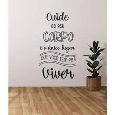 Imagem de Adesivo De Parede Frase Cuide Do Seu Corpo