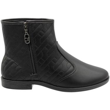 Imagem de Bota Feminina Casual Beira Rio Napa Bordada Zíper Cano Baixo