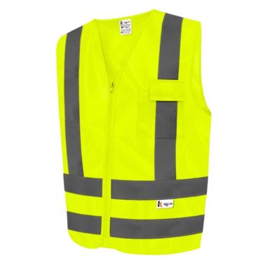Imagem de Colete De Segurança Refletivo Com Bolso Colete Sinalização Fluorescente Kalipso