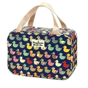 Imagem de Bolsa de maquiagem Hjkiopc Bolsa de higiene grande para mulheres Navy 