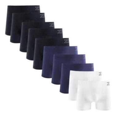 Imagem de Kit 10 Cuecas Boxer Zee Rucci Microfibra Poliamida Cos Elastico Sem Co