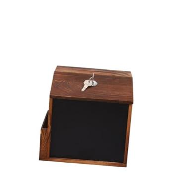 Imagem de Baoblaze Caixa de sugestões de madeira Caixa de comentários Caixa de cédula Caixa de doações para arrecadação de fundos