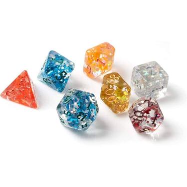 Imagem de Sirius Cancer Awareness Caridade D20 8pc Semi-Translúcido