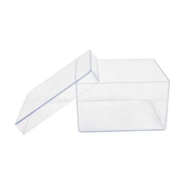 Imagem de Caixinha Acrílica Transparente 7cm Chata Resistente Para Lembrancinha 