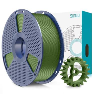 Imagem de Filamento de impressora 3D SUNLU PLA+ 2.0 1,75 mm verde oliva 1 kg
