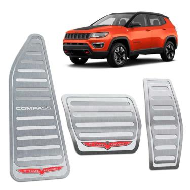 Imagem de Pedaleiras + Descanso Jeep Compass Trailhawk Prata