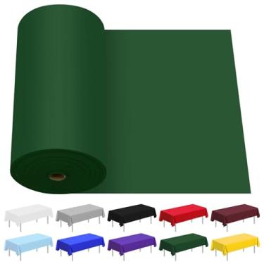 Imagem de CC-SLZP Toalha de mesa de plástico, 1,5 m x 137 cm, toalha de mesa descartável premium para piquenique, festa, banquete, aniversário, casamento, aniversário (verde)