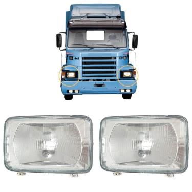 Imagem de Par farol bloco óptico h4 compatível scania 112 113 142 143