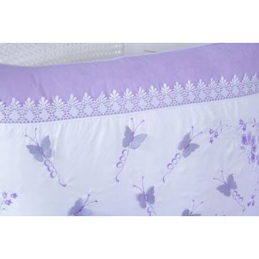 Imagem de kit de berço americano borboleta encantada 9 peças modelo meia trança 