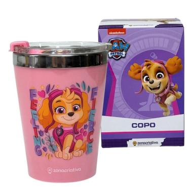 Imagem de Copo Snap Inox Parede Dupla 300Ml Patrulha Canina Skye Zc
