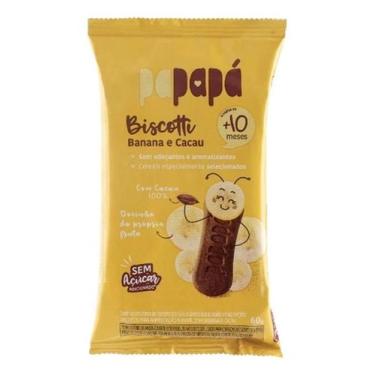 Imagem de Kit c/ 4 Biscoito Infantil Biscotti Banana E Cacau Papapa - Papapá