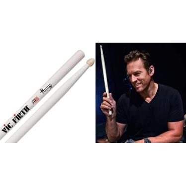 Imagem de Baqueta Vic Firth Signature Thomas Lang Padrão 2B com Acabamento Branco em Hickory 7835