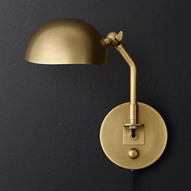 Imagem de Luminária de parede industrial com encaixe ajustável, luminária de parede com braço articulado, luminária de parede para leitura de cabeceira, arandela moderna para cabeceira de quarto, estu