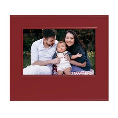 Imagem de Porta-retrato com gravação de voz personalizada 30S, gravação de voz original, presentes para Natal, aniversário, porta-retratos para namorados, pais, crianças, amigos (vermelho)