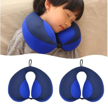 Imagem de MOOB Travesseiro de Viagem para Crianças, Travesseiros em Forma de U com Apoio para Cabeça, Pescoço e Queixo do Bebê, Itens Essenciais para Dormir em Viagem, Perfeito para Carro e Avião