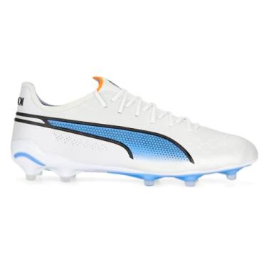 Imagem de PUMA Chuteira masculina King Ultimate Firm Ground/Ag Chuteiras de futebol com chuteiras, solo firme, grama - branco - tamanho 10 M