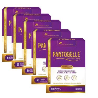Imagem de Kit 5 Pantobelle Hair Skin & Nails Cabelo, Pele e Unha 5x60cps Flora Nativa-Unissex