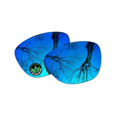 Imagem de Raydi Lentes de reposição de policarbonato para óculos de sol RayBan RW4014 Skyler (Gen 2) 52 mm, Espelhado azul gelo - polarizado, One Size