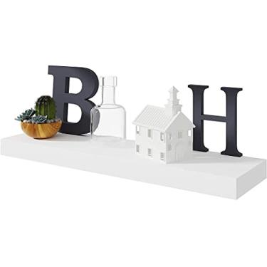 Imagem de Prateleira aberta prateleira de parede galpão branco montado na parede, galpão de parede, galpão de madeira simples, galpão de exibição de parede, galpão decorativo para plantas, galpão de dormitório