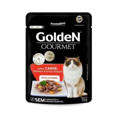 Imagem de Ração Úmida para Gatos Adultos Castrados Golden Gourmet Sabor Carne 70