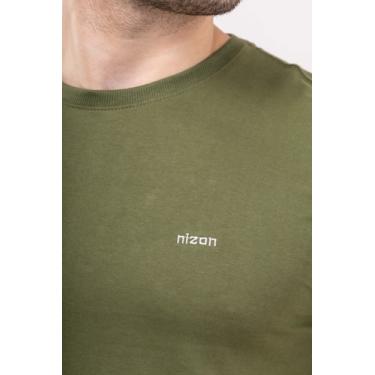 Imagem de Camisa Masculina Gola Redonda - NIZON, Verde militar, GG