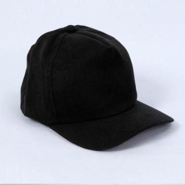 Imagem de Boné liso preto em brim  - Índice Malhas 
