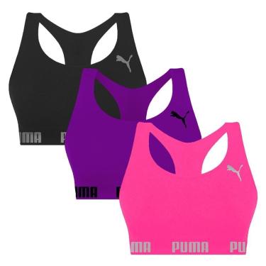 Imagem de Kit 3 Tops Puma Nadador Sem Costura Feminino