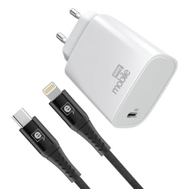 Imagem de Kit Carregador 25W Power Delivery com Cabo USB-C Lightning Certificado MFi 1,5m Easy Mobile, Compatível com iPhone 11/12/13/14, iPad, Preto