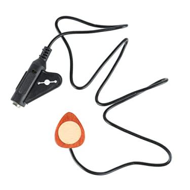 Imagem de Microfone de captador piezoelétrico, transdutor, formato de coração, saída de áudio para violão, violino, ukulele, bandolim, bordo, madeira, leve