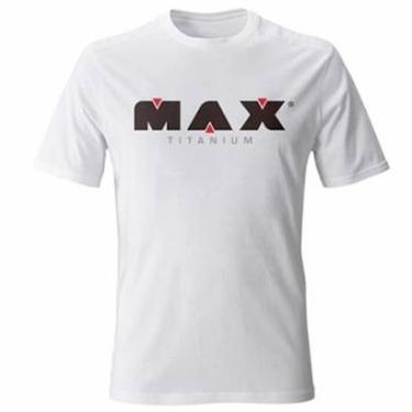 Imagem de Camiseta Treino 100% Poliéster - Tamanho EG Branca - Max Titanium-Unissex