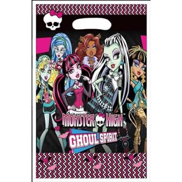 Imagem de Pacote com 30 peças de sacolas de presente para festa de aniversário de meninas monstros, perfeita para meninas, decorações de festa de aniversário, lembrancinhas de festivais