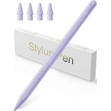 Imagem de Caneta Stylus para iPad 2018-2025 — Carregamento rápido com sensibilidade de inclinação e rejeição da palma da mão, compatível com iPad 6-11ª geração, iPad Air 3/4/5/6/7/M2/M3, iPad Pro 27.9 cm/32.8