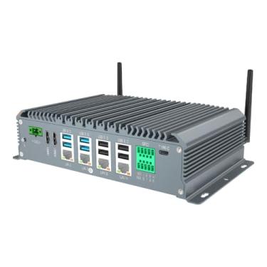 Imagem de SunKol Fanless Industrial PC Windows 11 Pro Desktop PC, Intel I7-10710U 16GB RAM 512GB SSD, 4xLAN, 4xUSB 3.0, 4xUSB 2.0, 6xCOM, 8xGPIO, Dual HDMI, VGA, Type-C, WiFi, Mini Computador Robusto