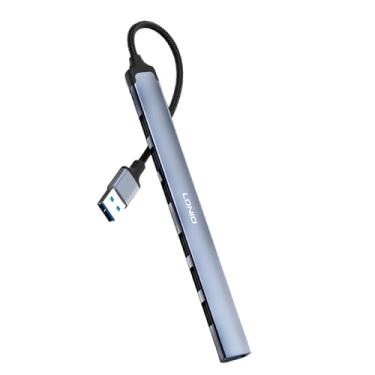 Imagem de Hub USB-A DS-97U 7 em 1 Porta USB 3.0 e 6 USB 2.0 Adaptador Multiportas para Notebook, PC, MacBook – Expansão de Conectividade e Transferência Rápida de Dados