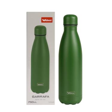 Imagem de Garrafa Termica de 750ML com Isolamento a Vaco para Manter Bebidas Quentes ou Frias Ideal para Viagens Esportes e Trabalho Diario (Verde Oliva)