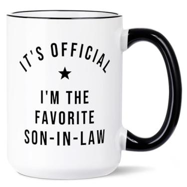 Imagem de Aurahouse Caneca de presentes de genro, presentes de casamento de aniversário para filho favorito do genro, presente de Natal de aniversário da sogra MIL, presente futuro SIL, 425 g