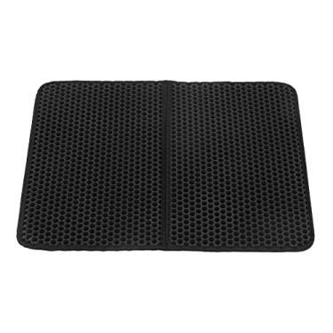 Imagem de Tapete de areia de gato de camada dupla com furos de favo de mel 3D evitam escorregar, fácil de limpar, tapete de armadilha de areia para gatos, caixa de areia material EVA de alta qualidade