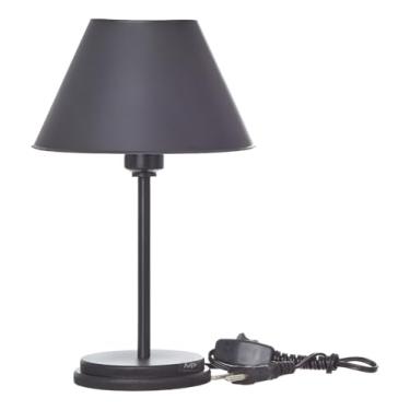 Imagem de Luminária de Mesa Slim, Abajur Retrô para Sala, Quarto e Escritório, Preto, 27x17cm (Preta)