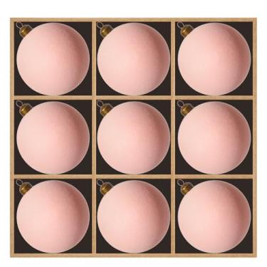 Imagem de DN DECONATION 9 peças de decorações de bolas de árvore de Natal, conjunto de enfeites de veludo rosa, bola de Natal de plástico de 8 cm para árvore, decoração de festa, decoração de inverno, presentes