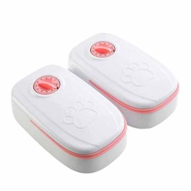 Imagem de Alimentador Bebedouro Comedouro Temporizador Cachorro Gato Pet Bichos Alimentaçao Comida Raçao Agua Resistente