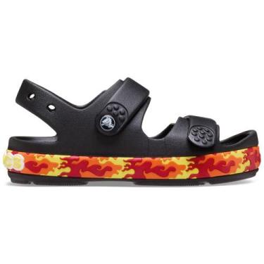Imagem de Sandália Crocs Crocband Cruiser Flames Sandal K Black, 34, Black